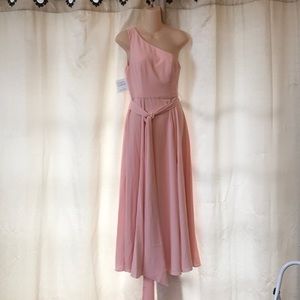 NWT Fame and Partners light pink one shoulder dress size 4